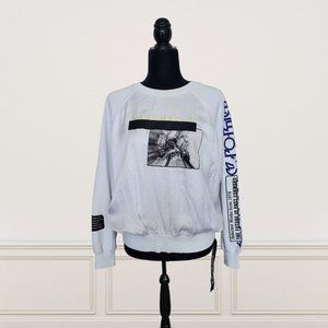 Diesel F-Justy Sweat-Shirt White Pullover Multi Patched